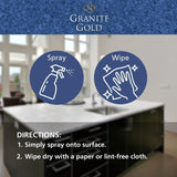 Granite Gold Quartz Cleaner Spray for Caesarstone, Cambria, Silestone and All Other Quartz Countertop Surfaces, 64 Fluid Ounces and 2 x 24 Fluid