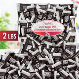 Zero Sugar Milk Chocolate Miniature Bars Candy Individually Wrapped Bulk for Melt in Your Mouth Indulgence - Free Mini Bites for On the Go, 2lb