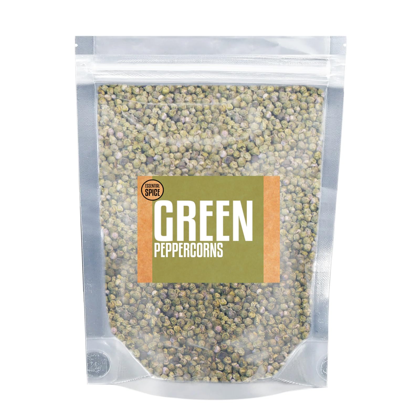 Essential Spice Whole Green Peppercorns, 75 oz - Fresh, Mild & Herbaceous Flavor - Dried Green Pepper for Grinding, Cooking, Pickling & Gourmet