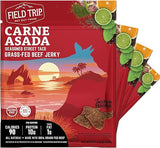 Field Trip Grass Fed Beef Jerky, Healthy Gluten Free Snacks, All Natural, High Protein, Low Carb Snack with No Nitrates, 2.2oz, 4 Pack, Carne Asada