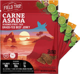 Field Trip Grass Fed Beef Jerky, Healthy Gluten Free Snacks, All Natural, High Protein, Low Carb Snack with No Nitrates, 2.2oz, 4 Pack, Carne Asada