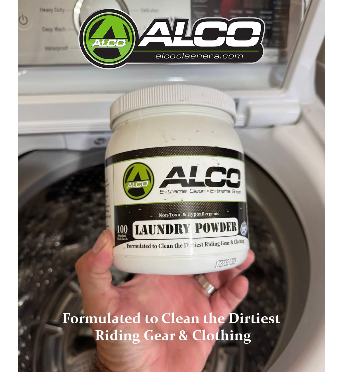 ALCO Laundry Powder - Powerful Stain Removal - Hypoallergenic and Unscented Formula for All Fabrics including Riding Gear, Gym, Baby and Delicate