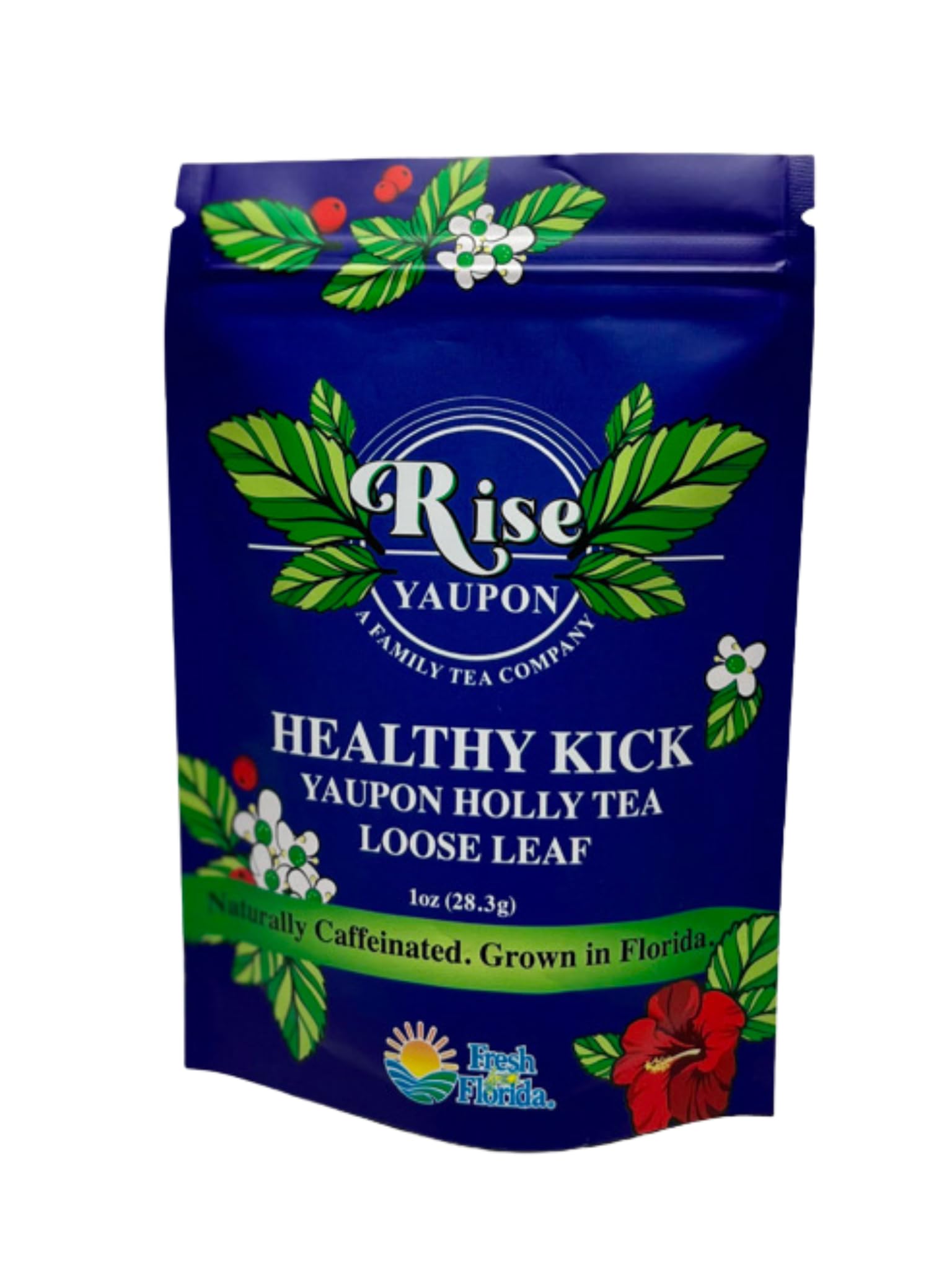 Rise Yaupon America's Classic Yaupon Holly Tea, 1 oz Loose Leaf Tea, Made with 100% Florida-Grown Yaupon Holly, Naturally Caffeinated, Never Bitter