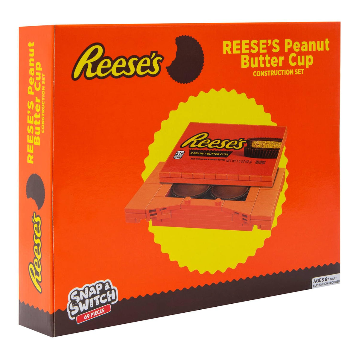 Snap & Switch Reese's Peanut Butter Cup Set - Buildable Candy Bar for Creative Play and Fun - Ages: 6+