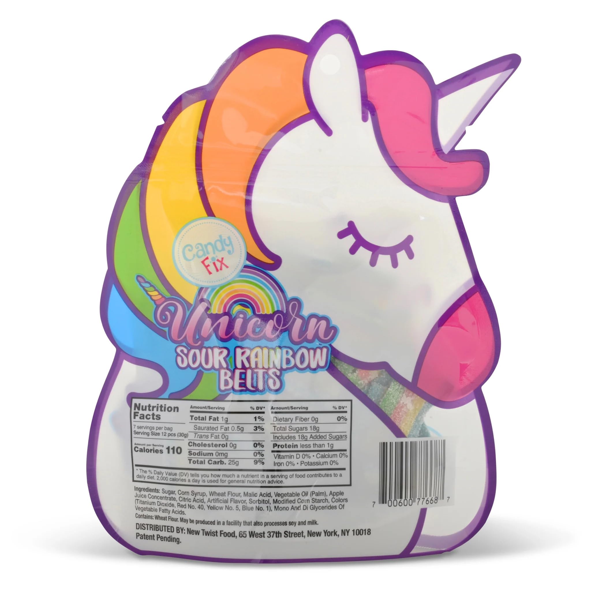 Candy Fix Unicorn Sour Rainbow Belts 7oz