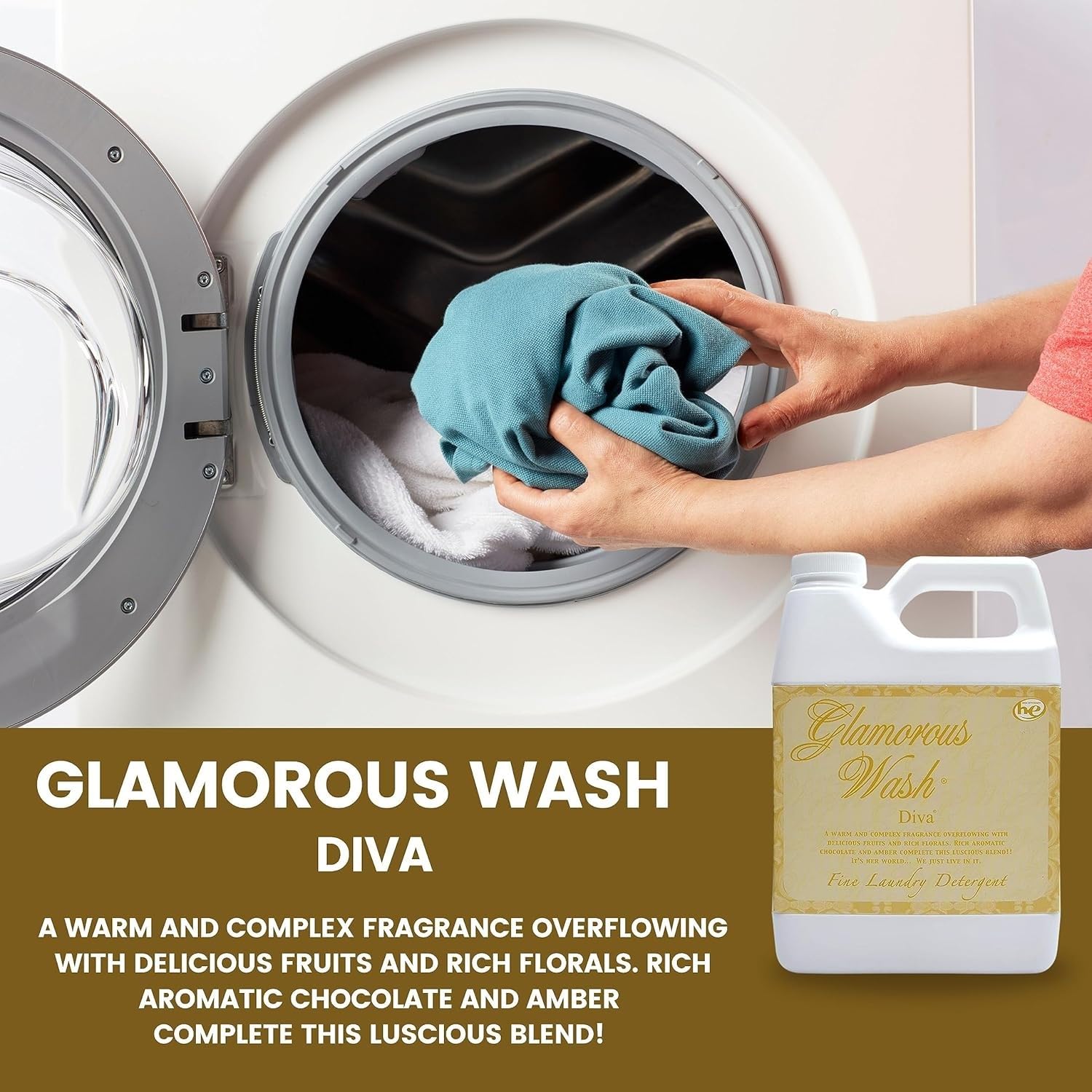 Tyler's Glamorous-Wash Diva Laundry Detergent 128oz (Pack of 1) ILIOS Packaging.