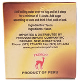 Inca's Herb Yacon Tea in Bags - 1.23 Oz - 35 g
