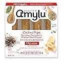 Amylu Foods Cacio e Pepe Chicken Sausage, Natural Ingredients, 17g of Protein, GAP Certified Chicken Raised with No Antibiotics, Fully Cooked