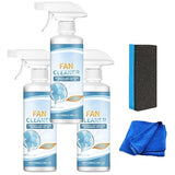 Lunkun Fan Cleaner Spray, Household Powerful Fan Cleaner, Effortless Fans Blade Cleaners No-Rinse, Degreasing & Dust Removal Formula, Quick Wipe Clean