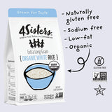 4Sisters - Organic Long Grain White Rice - Grown in USA - Sustainably Grown - Women Owned - Farm to Table (2 lb)