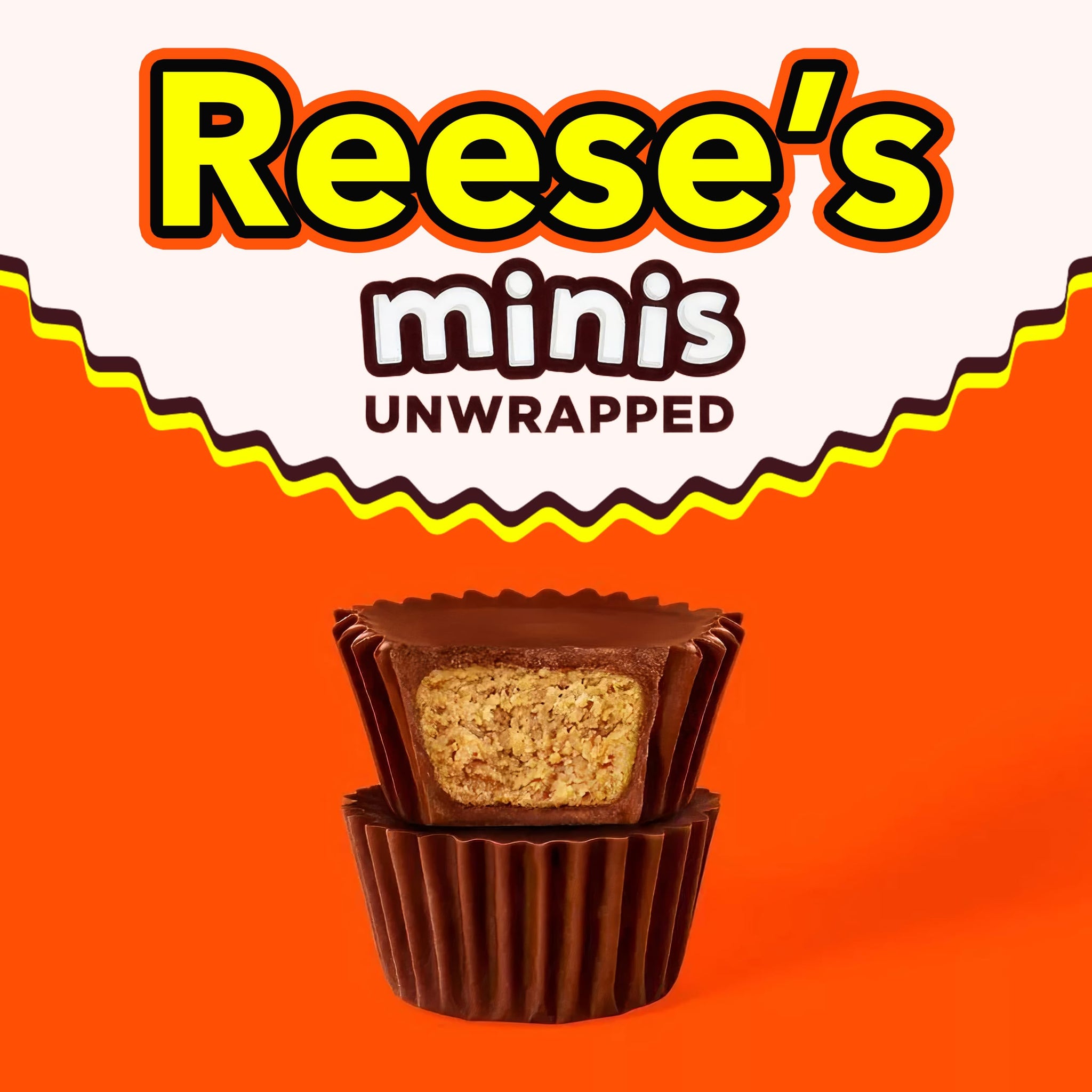 Reeces Minis Unwrapped Milk Chocolate Peanut Butter Cups 4 Packs (7.6 oz Each) -Halloween Candy - Smooth Peanut Butter & Rich Chocolate Candy Gift