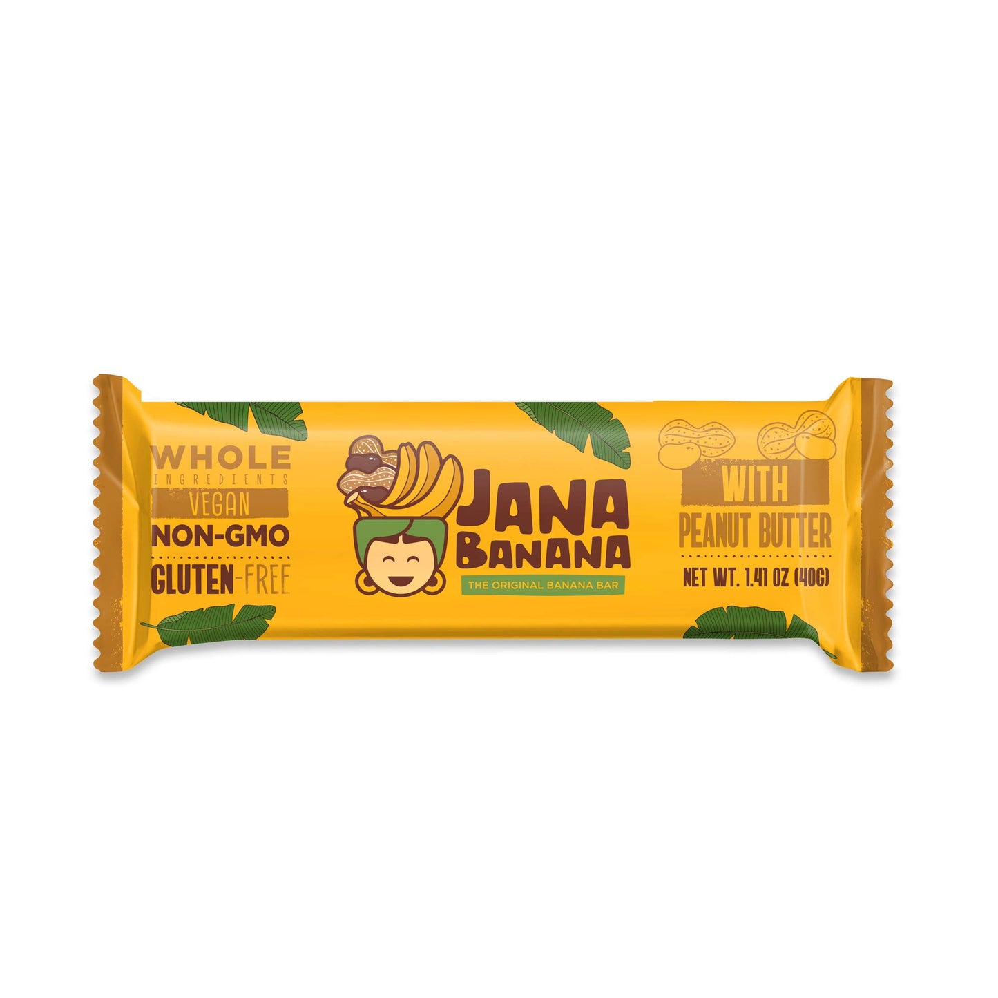 JanaBanana Plant Based bar with Peanut Butter (10, Peanut Butter)