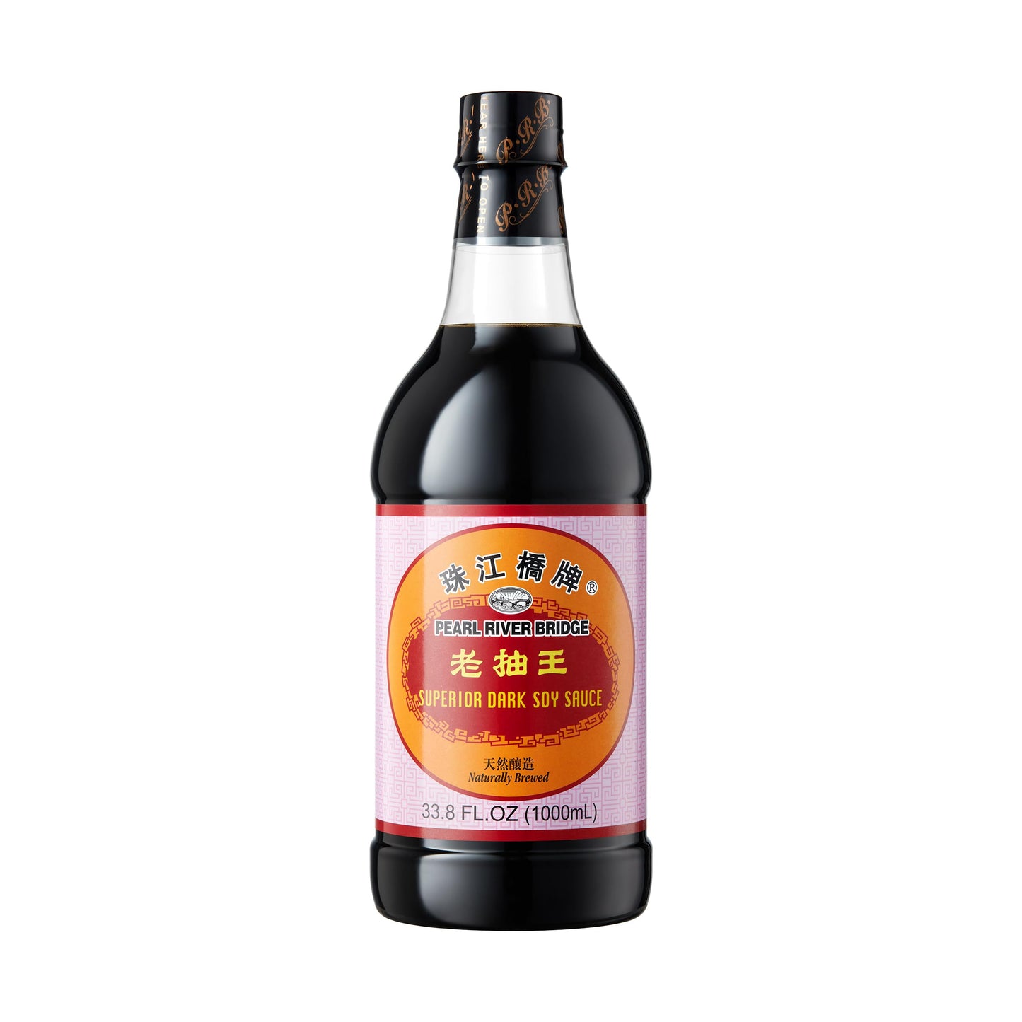 Pearl River Bridge Superior Dark Soy Sauce - Made from Non-GMO Soybeans, Vegan, No MSG Added, Naturally Brewed - Rich Dark Color for Red-Braising