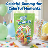 Whirly Pop Sour Gummies Candy - 7.5oz Resealable Bag (Pack of 1) - Lollipop Shape Rainbow Sour Gummy Candy with Mixed Fruit Flavors - Ideal Snack