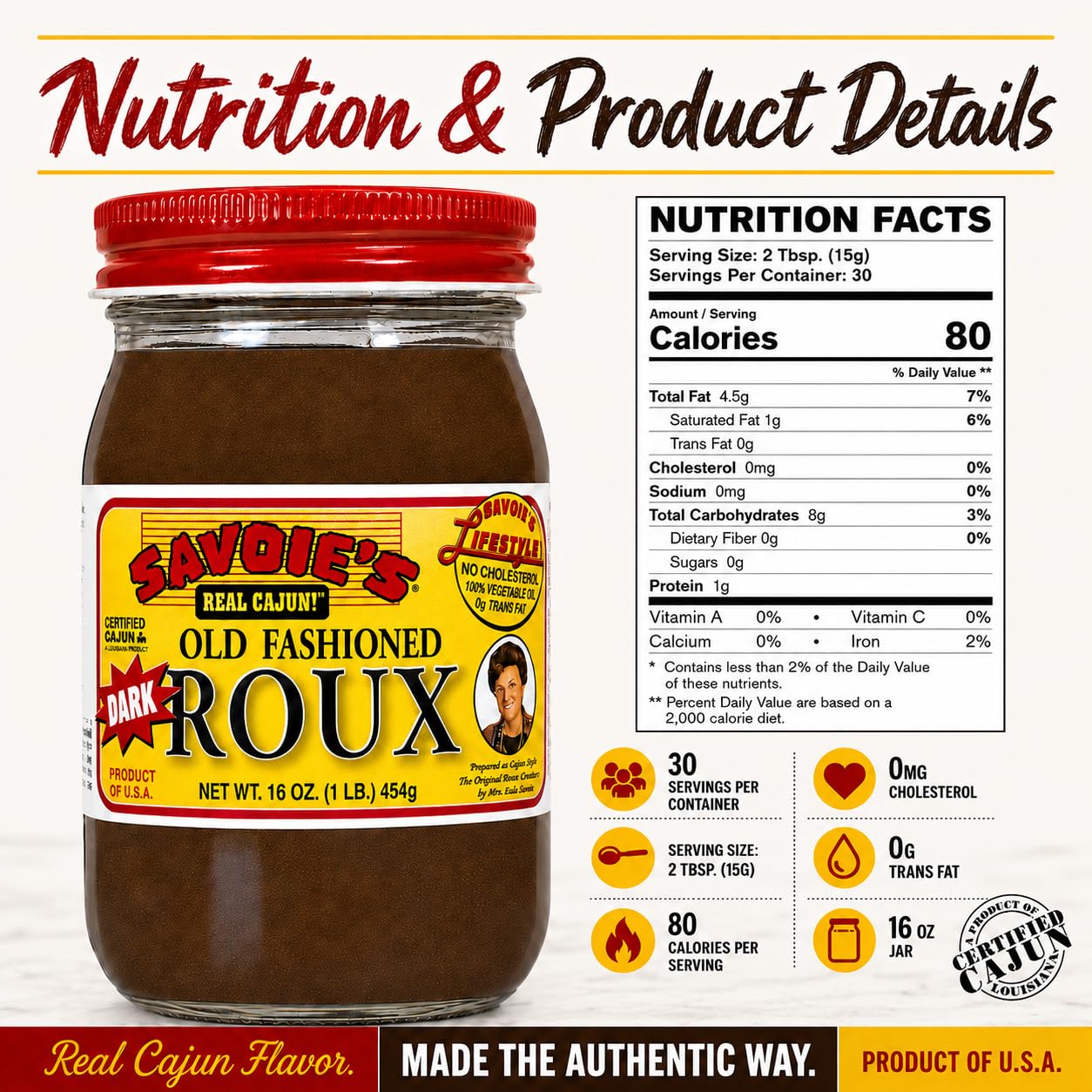 Savoie Old Fashion Dark Roux (2pk)