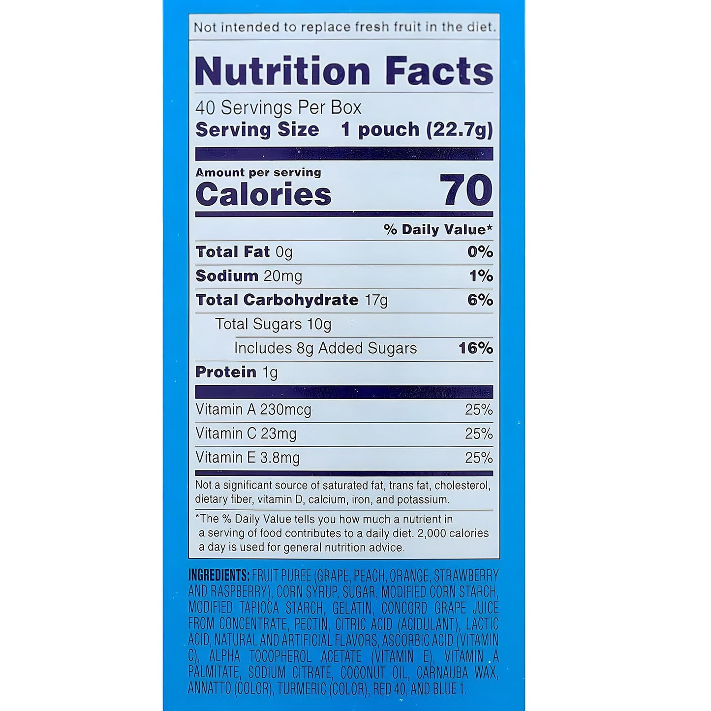 Welch's Fruit Snacks, Assorted Fruit Flavors, 40 Count - Gluten-Free Mini Pouches for Lunchboxes, Parties, and On-the-Go Snacking
