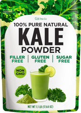 Gya Tea Co Kale Powder 1.1 lb (17.64 oz) 83 Servings, Dried Whole Leaf Kale Powder, Greens Superfood for Smoothies, Teas & Green Drink Mix - Non-GMO