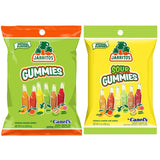 Jarritos Sour Gummies Candy - 4 Pack of Mexican Candies with Natural Flavors - 2 Sour & 2 Original Bags - 6 Fruity Flavors - Tangy & Chewy Snack