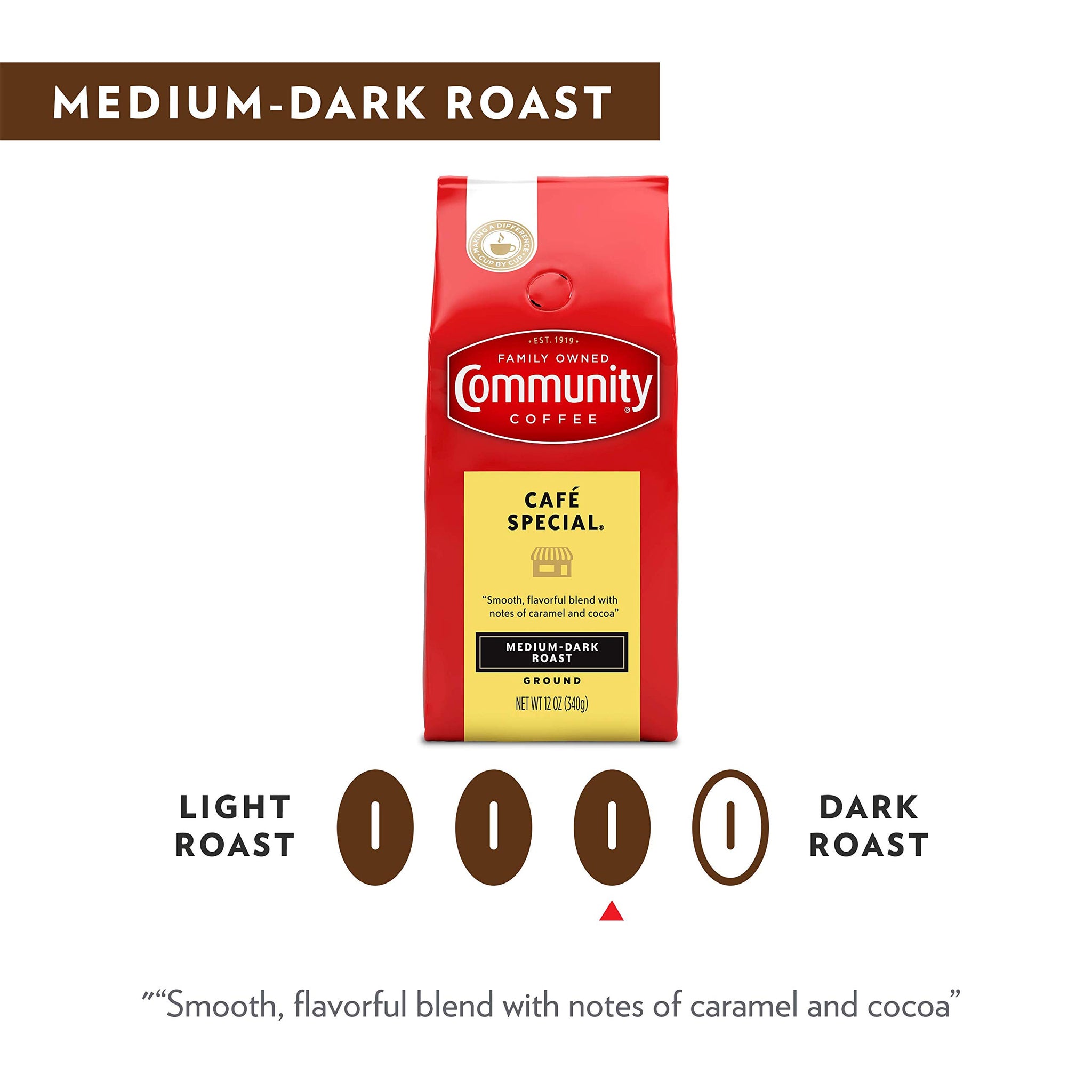 Community Coffee Cafe Special Ground Coffee, Medium Dark Roast, 64 Ounces (32 Ounce Bag-Pack of 2)