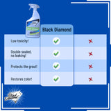 Granite Plus (Cleaner & Sealer) Deep Cleans & Seals All Natural Stone Countertops + Ultimate Grout Cleaner with Brush - Safe for Natural Stone - Acid