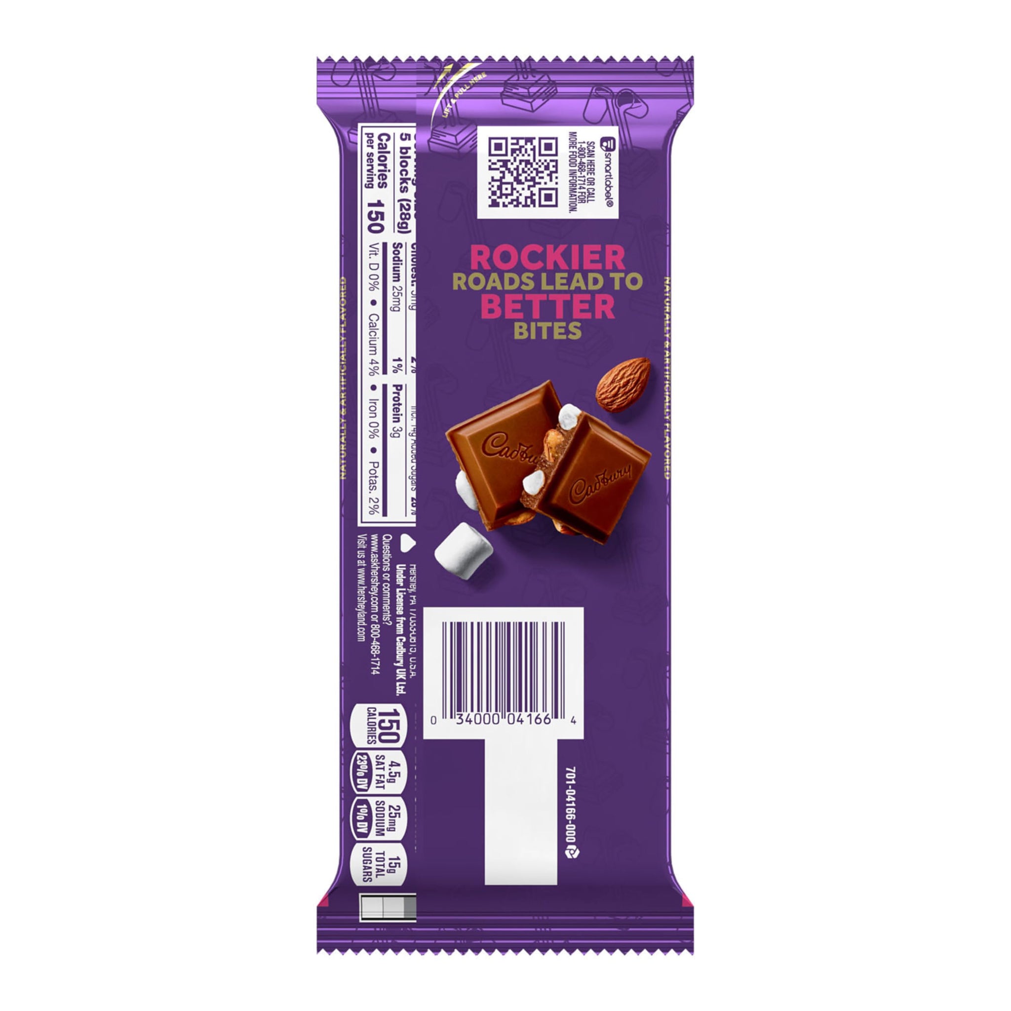 CADBURY DAIRY MILK Rock the Road Milk Chocolate Candy Bars, 3.5 oz (14 Count)