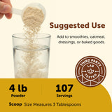 Micro Ingredients Pure Peanut Butter Powder, 4 lb | Made from Fresh Roasted Peanuts | No Added Sugar or Salt | 10g Plant-Based Protein 10% DV, 88%