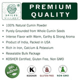 SPICES VILLAGE Cumin Powder (8 oz) - Purely Ground from Whole Cumin Seeds, Kosher Certified, Gluten Free, Non GMO, Resealable Bulk Bag