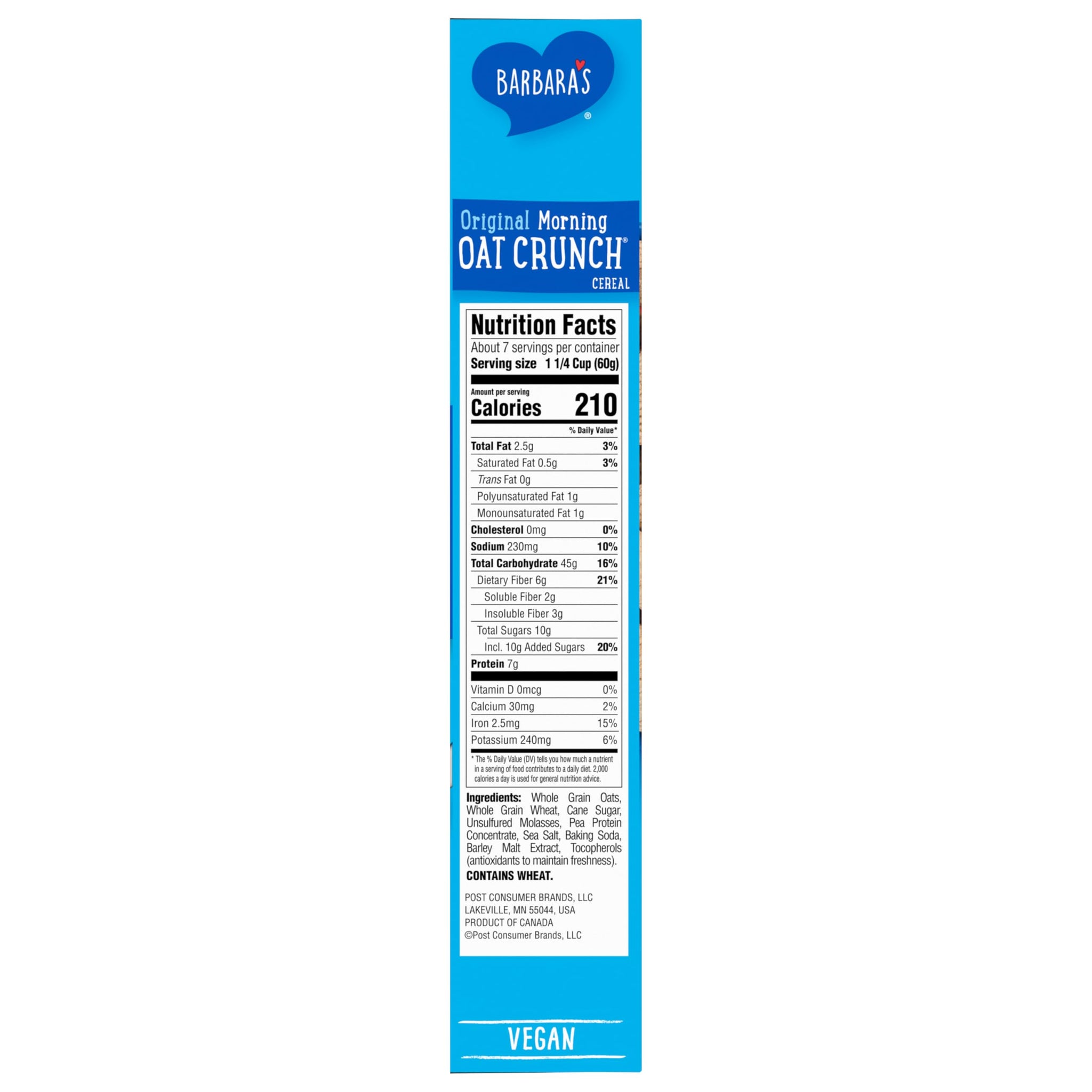 Barbara's Bakery, Non-Gmo Cereal, Morning Oat Crunch, 14 Oz (Packaging May Vary)