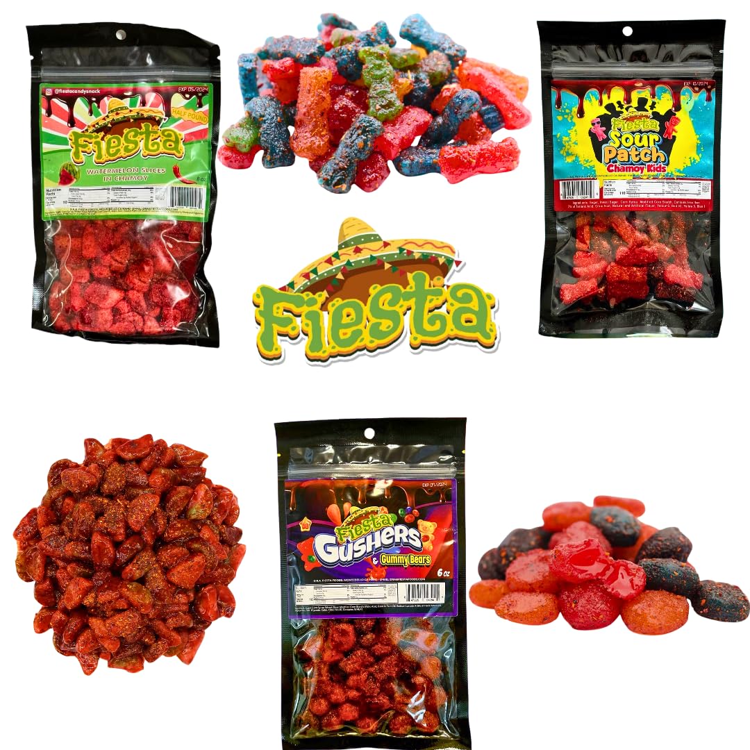 Sweet, Sour & Spicy Gummy Candy. Dulces Enchilados. Chamoy Gummies As Seen on TikTok! Variety Pack (3pack)