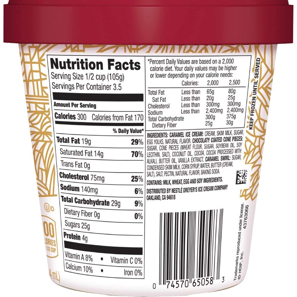 Haagen-Dazs Ice Cream, Caramel Cone, 14 oz (Frozen)