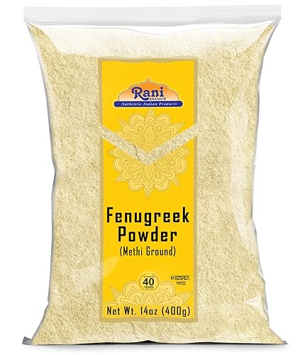 Rani Fenugreek (Methi) Seeds Ground Powder 14oz (400g) Trigonella foenum graecum ~ All Natural | Vegan | Gluten Friendly | Non-GMO | Kosher | Indian