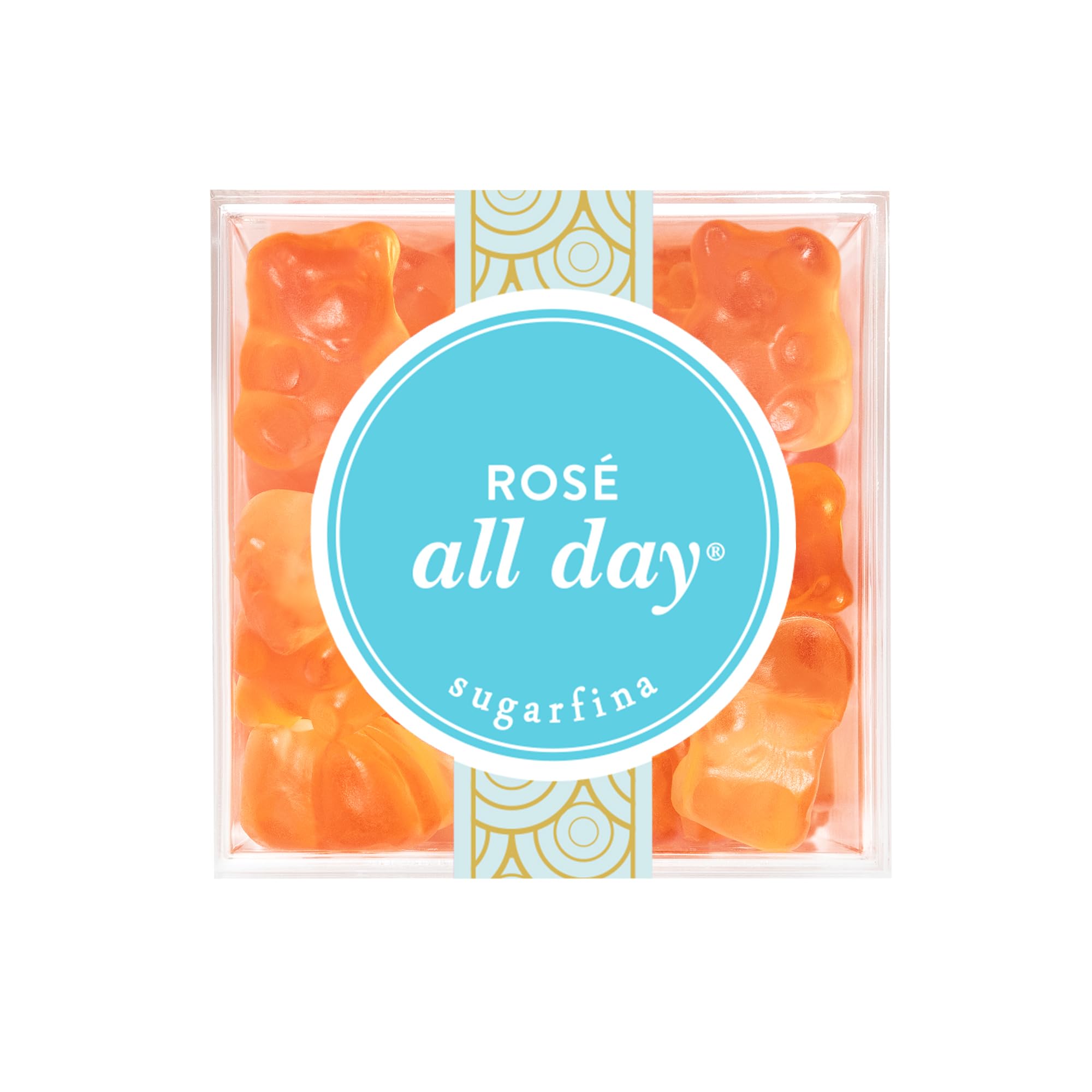 Sugarfina Rosé All Day Bears Small Candy Cube, Gummy Bears, 3.3 oz, 6 Count