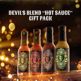 Hellfire Hot Sauce Devil's Blend Gift Pack - Gourmet Hot Sauce Variety Pack With 4 Spicy Flavors (Four 5 oz. Bottles)