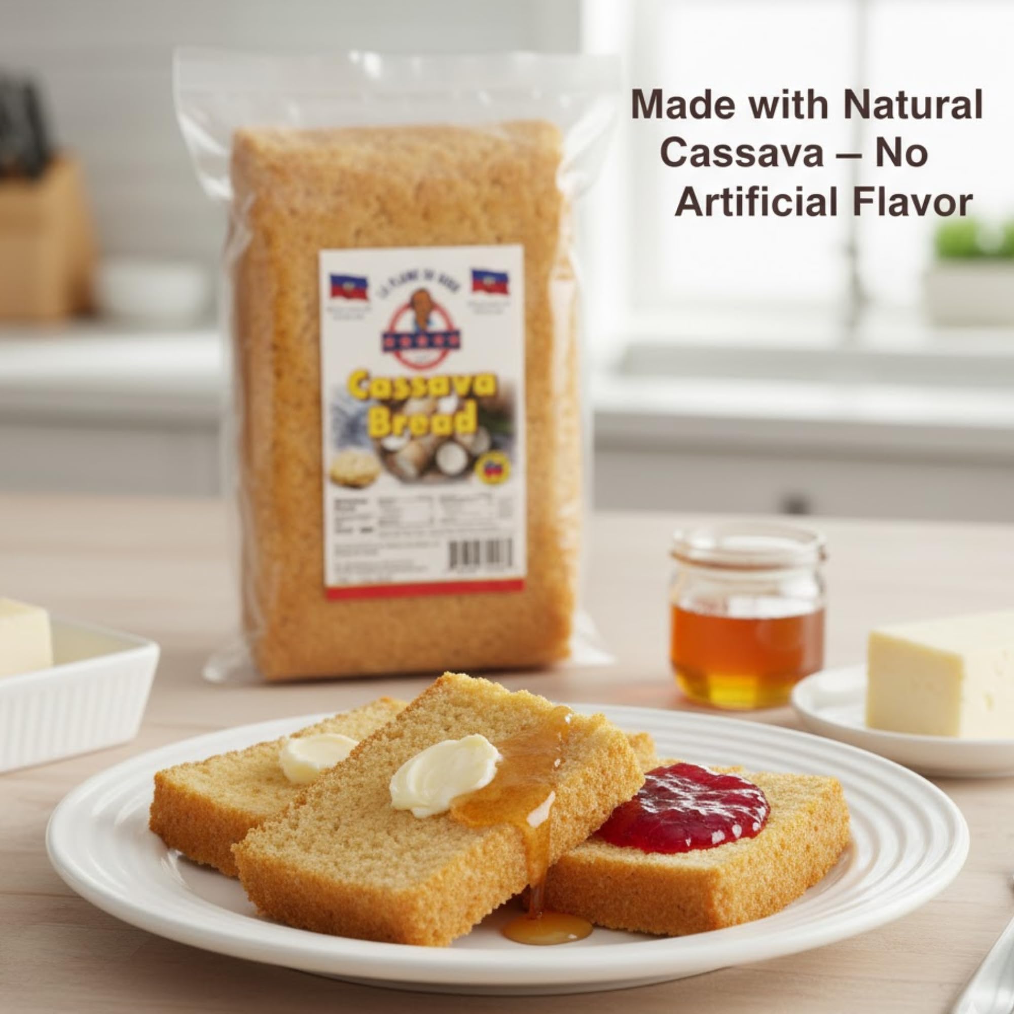 La PlaineDuNord Cassava Bread | Premium Quality with Caribbean Flavor | Traditional Haitian Manioc Bread | No Artificial Flavors | Natural Sources