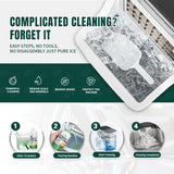 LULUGLITTER Ice Maker Countertop Cleaner 240ml 4 Use For lce Machine Cleaner and Descaler Compatible with EUHOMY silonn All Major Brands
