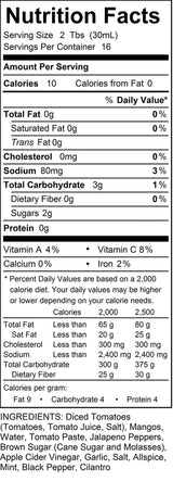 All-Natural Mango Salsa by Dennis’ Gourmet | This fresh, hearty restaurant salsa is low in sugar, calories, carbs, and sodium. Fat and gluten-free