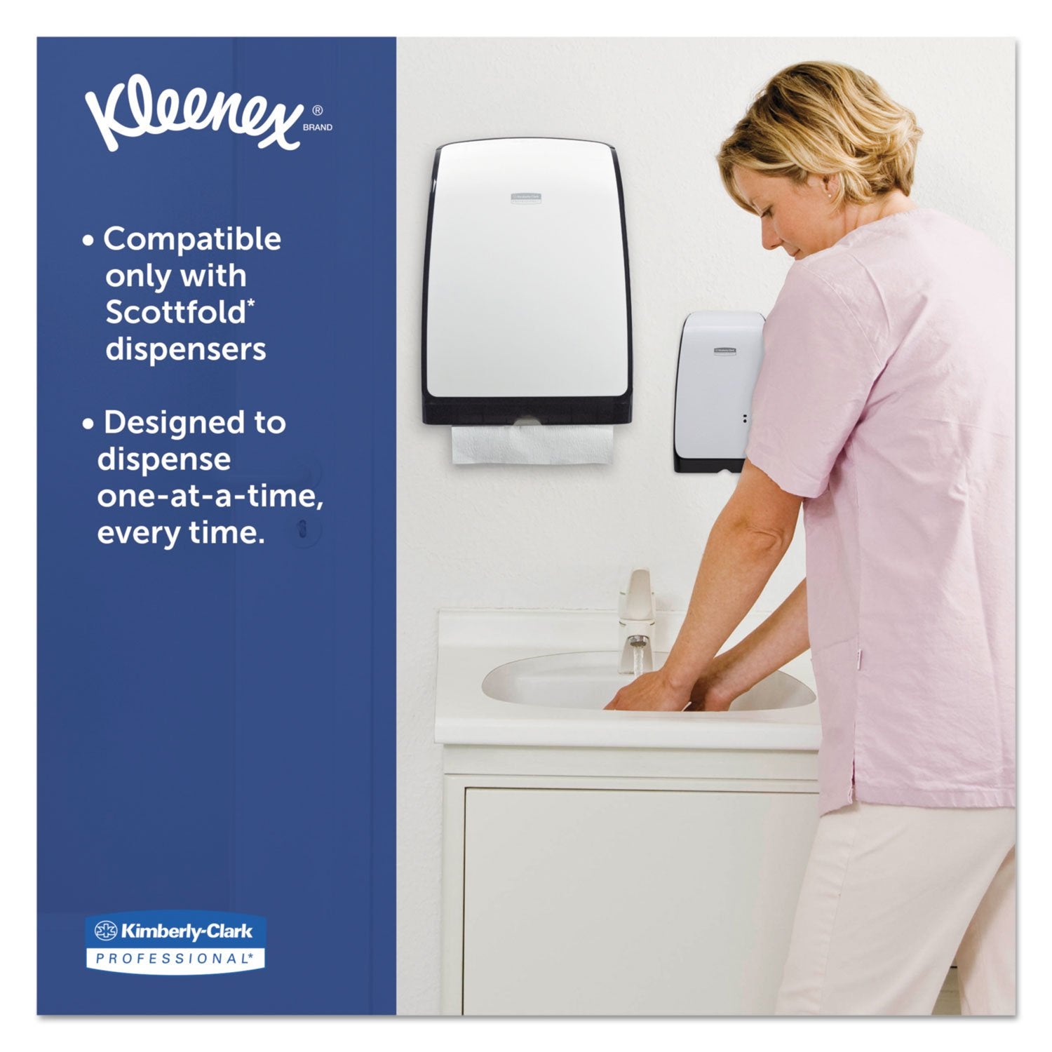 Kimberly-Clark Professional Kleenex Scottfold Paper Towels, White, 120/Pack, 20/Carton (2400 Total)