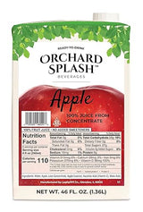Orchard Splash 46oz Ready to Drink Juice (12 Aseptic Cartons per Case) (Apple 100%)