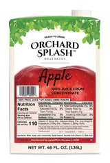 Orchard Splash 46oz Ready to Drink Juice (12 Aseptic Cartons per Case) (Apple 100%)