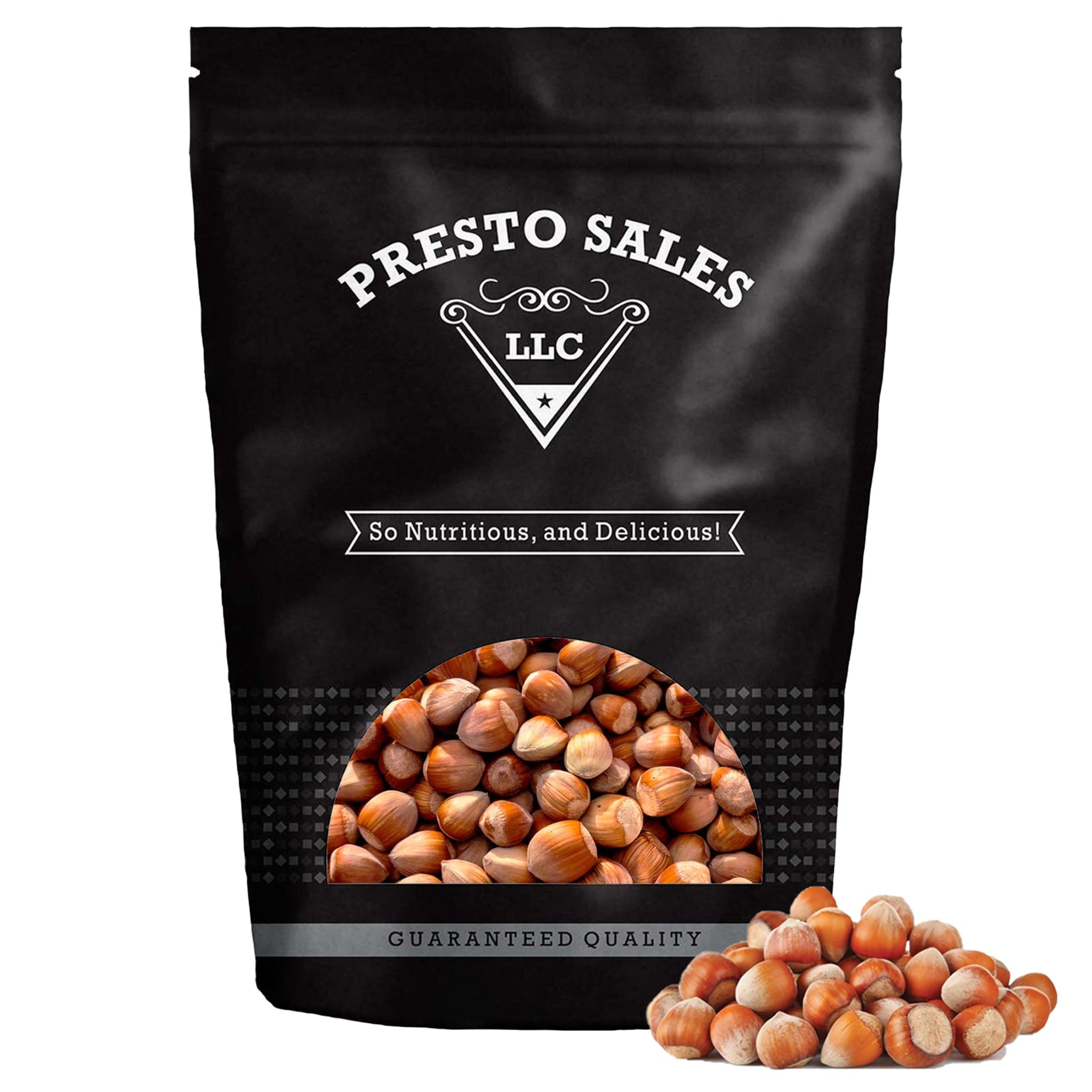 Presto Sales Filberts Hazelnuts Raw In Shell - 80 oz. (5 lbs.) Resealable Bag - Non-GMO, Gourmet and Savory Flavor Hazelnuts Natural Healthy