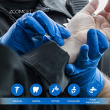 AMMEX GLOVEPLUS HD Medical Blue Latex Gloves, Box of 50, 13 mil, Size XLarge, Powder Free, Textured, Disposable, Non-Sterile, GPLHD88100-BX, Extra