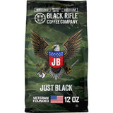 Black Rifle Coffee Company Just Black, 12oz Bag, Ground Coffee Medium Roast - Roasted Blend Made from Arabica Beans - Colombian & Brazilian Beans