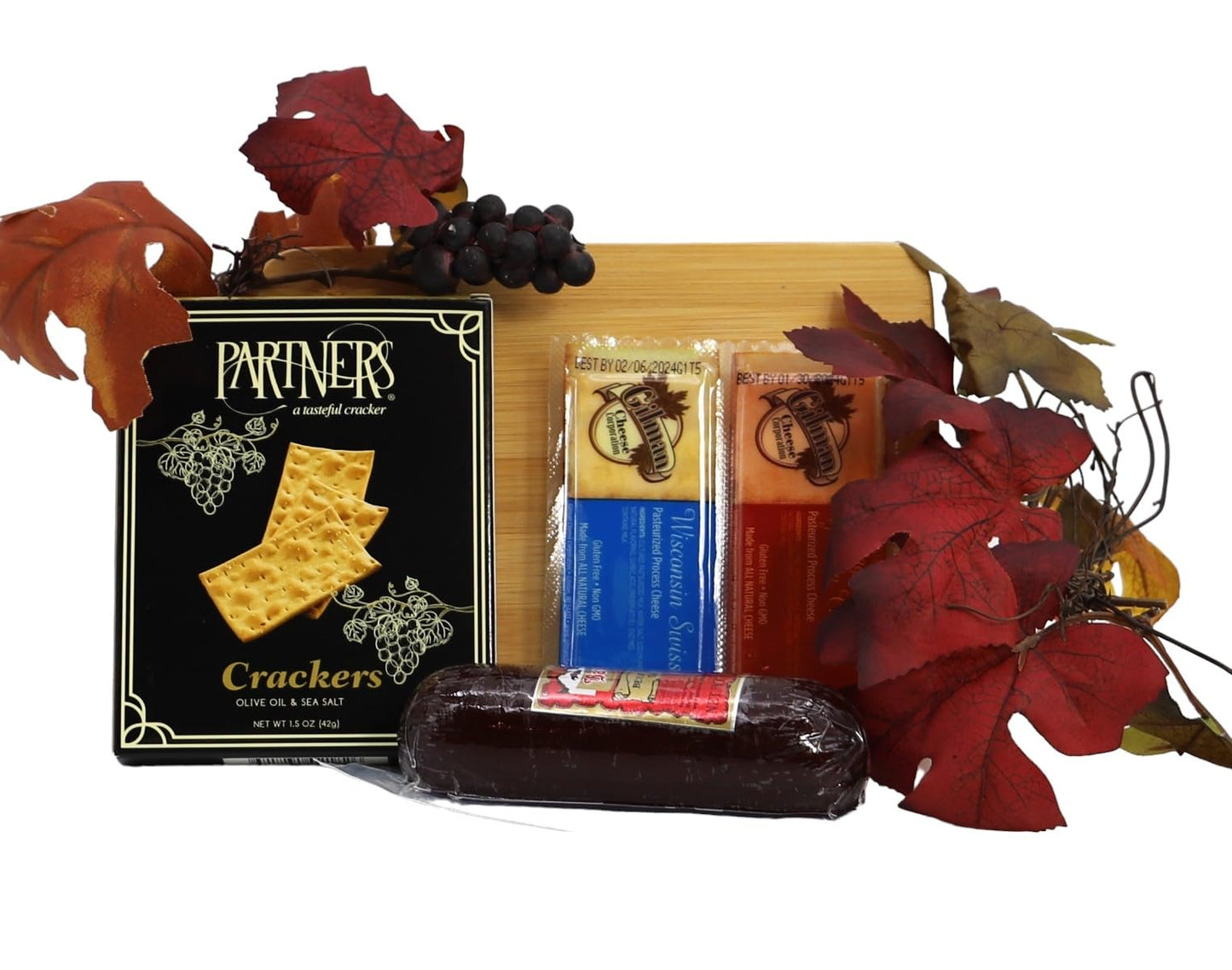 Gift Basket Village - The Board, Gourmet Meat & Cheese Gift Set on Bamboo Cutting Board, Ideal for Any Occasion