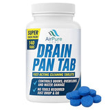 Air Pure Drain Pan Tabs - 140 Flow Treatment Tablets for HVAC & AC Condensate Pan Treatment | Prevents Overflow, Cleans Drain Lines, & Eliminates