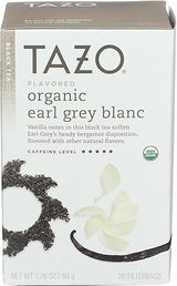 Tazo Tea Black, Organic Earl Grey Blanc, 20 Count