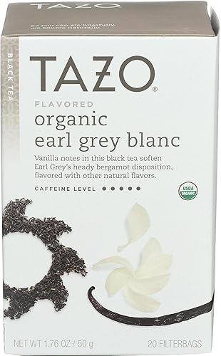Tazo Tea Black, Organic Earl Grey Blanc, 20 Count