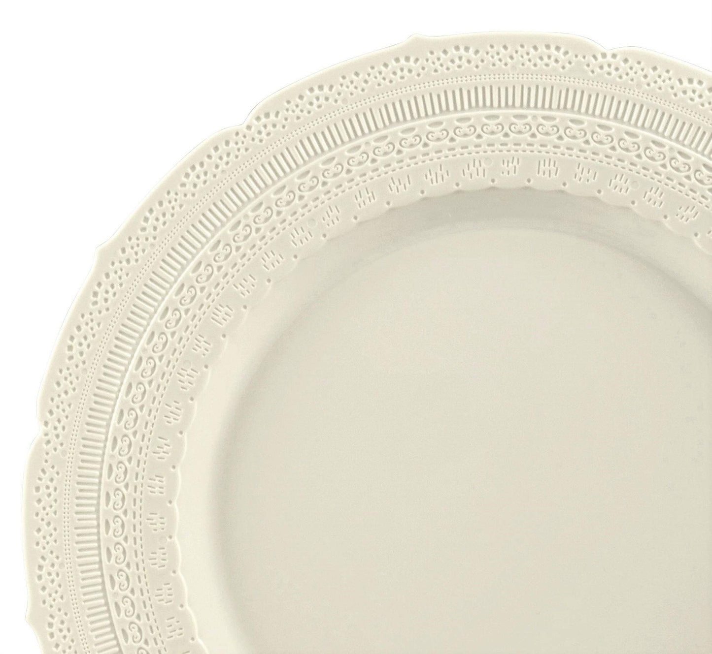 OCCASIONS 240 Piece Heavy Duty Disposable Plastic Dessert Plates 7 Inch - Premium Reusable Party Plates for Wedding, Event, Party Supplies - BPA Free