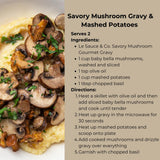 Le Sauce & Co. 4 serving Savory Mushroom Gourmet Gravy (2-pack) - Real Food Ingredients, Steak Sauce, Chicken Sauce, Dressing, Meats Prepared Foods