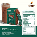 Swirl - Miss Saigon Cafe Latte - Vietnamese Inspired Espresso, Milk Blend, Single Serve, Smooth, Sweet, Balanced, No Fridge - 38g per pack 10 packets