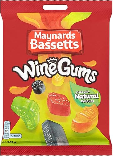 Maynards Bassetts Wine Gums £1 Sweets Bag 165g - PACK OF 3